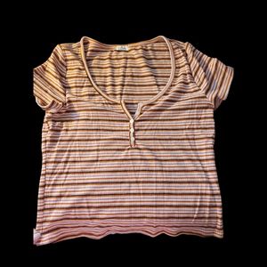 Garage striped crop top
